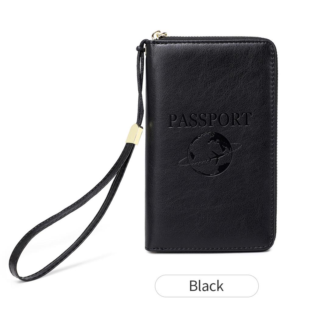 New Passport Bag Long Zipper Passport Clip Multifunctional Travel Storage Document Bag