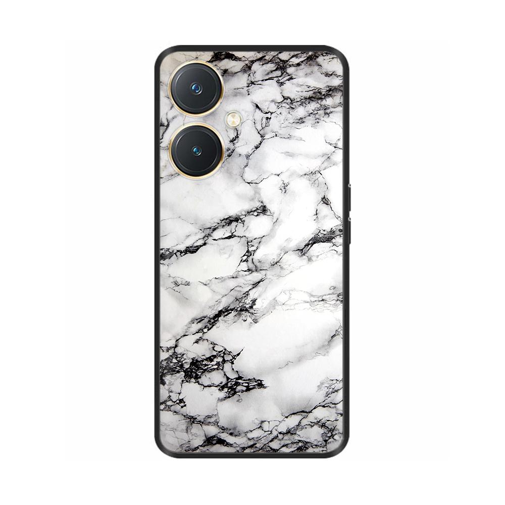Чехол для Vivo Y27 Y27s Модные Цветы Черный Мягкий Силиконовый Ударопрочный TPU Чехол для Телефона Funda для Vivo Y27 Y 27 Бампер V2249