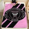 1Pc InterMiami Nacional Print Flannel Blanket High Quality Warm Comfortable Cover for All Seasons Perfect for Gifts Home Decor