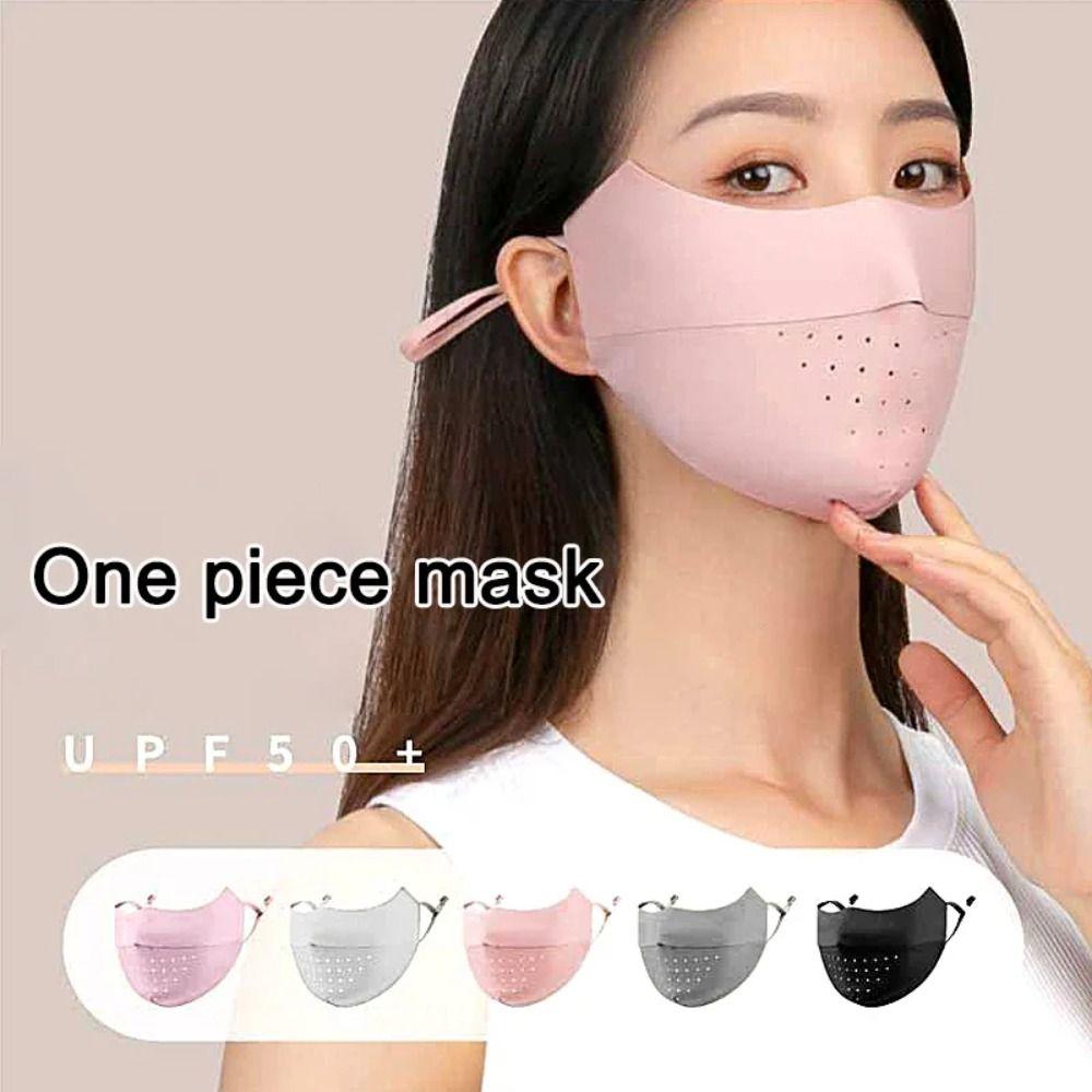 Breathable Cycling Face Mask Thin Face Cover Soft Ice Silk Face Mask  Summer