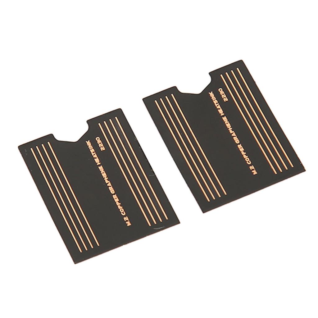 2PCS 2230 SSD Heatsink 0.15mm Brass Graphene 2230 SSD Thermal Cooling Pad for Laptop Gaming