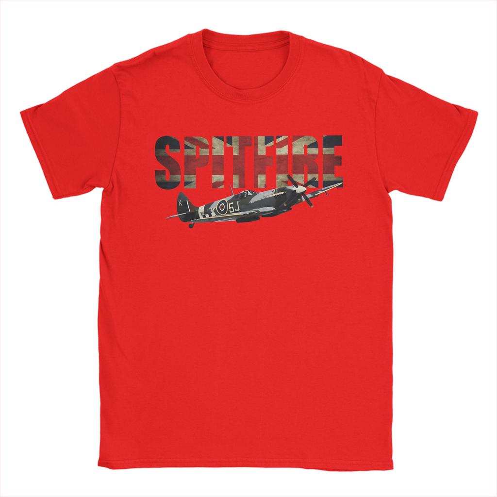 Men Womens TShirt Spitfire Union Jack Uk Flag TShirts Trendy Cool Summer Tee Shirt Awesome Pure Cotton Clothes Gift