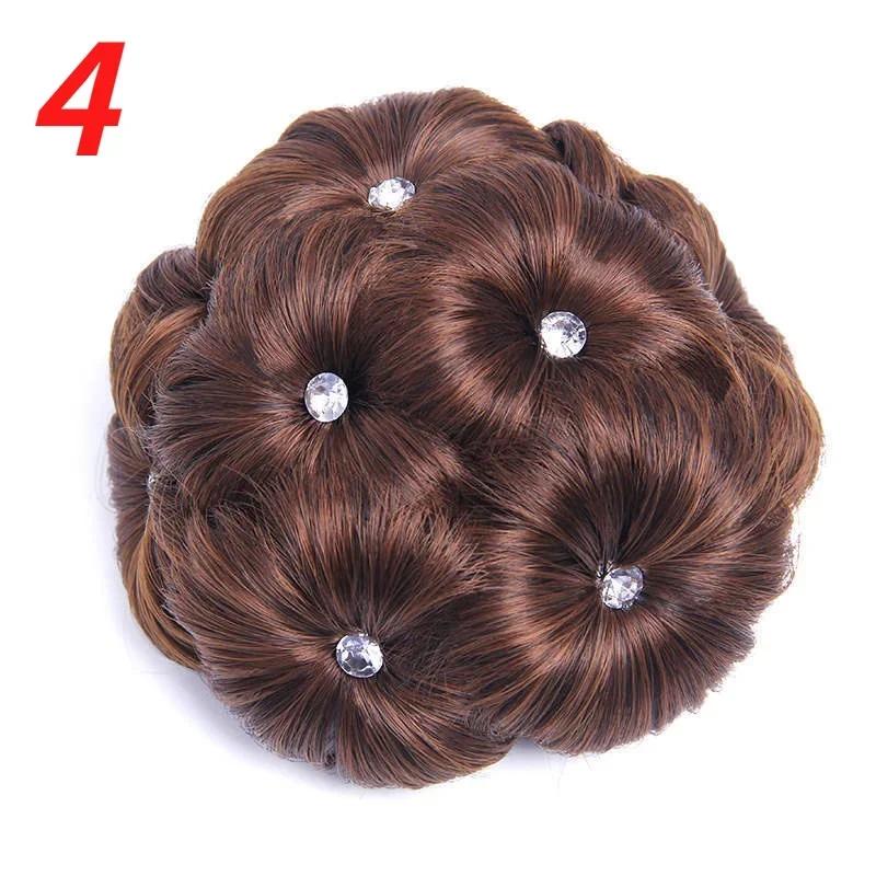 1 шт. Модный круглый пучок для волос, кудрявые волосы, свадебное украшение для головы со стразами, персонализированные инструменты для укладки для женщин, подарки, аксессуары для волос