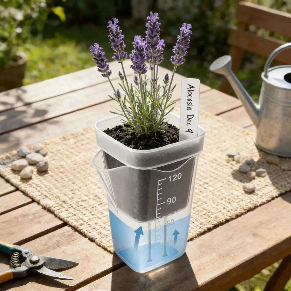 12 Set Dual Layers Self Watering Pots Clear Plastic Seedling Plant Pot  Plant Propagation