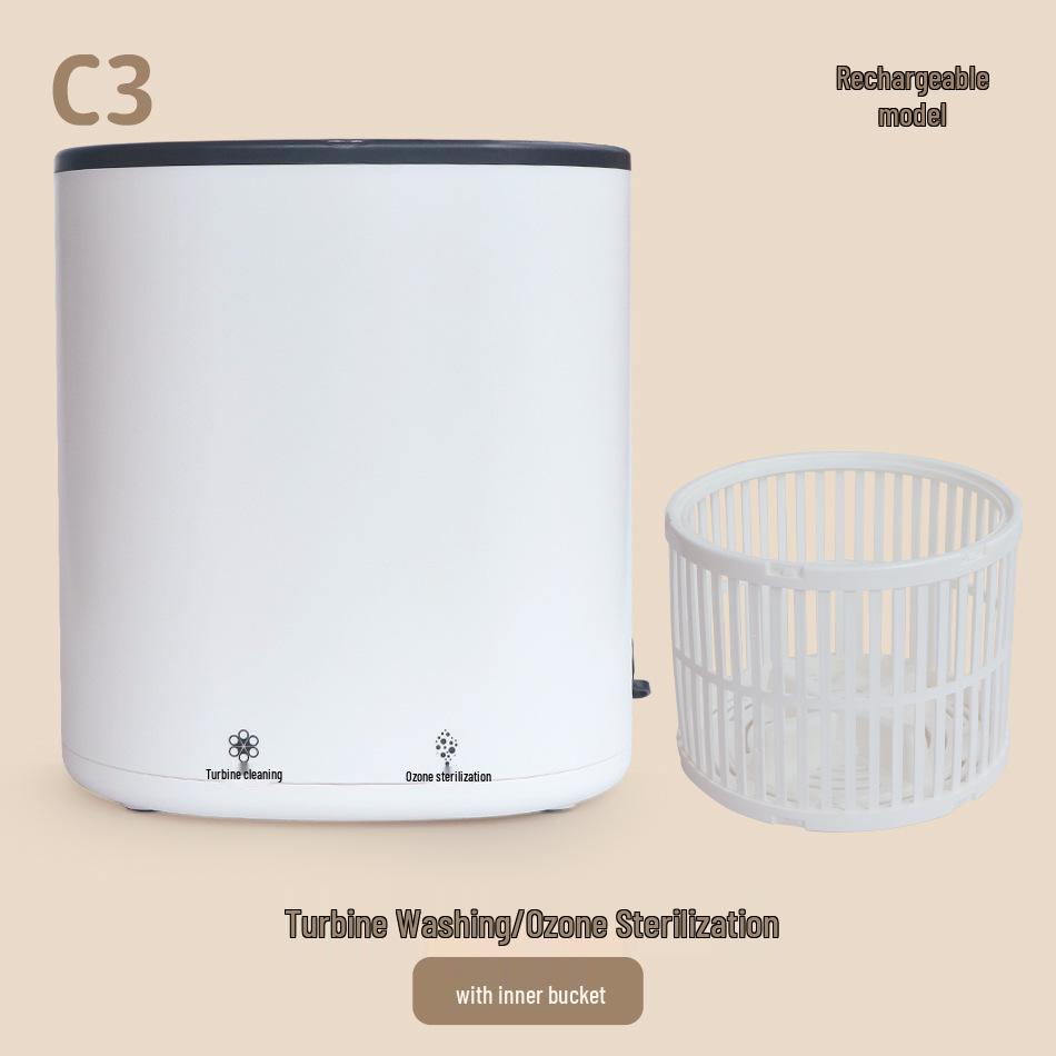 Портативная умная мини-стиральная машина-турбина для нижнего белья, трусов и носков с озоновой очисткой