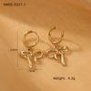 GEMCHIC Women's Sweet Bowknot Stainless Steel Earrings 18K Gold Plated Fashion Jewelry