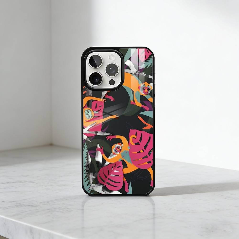 Tropical Jungle Print Animals Phone Case For iPhone17,16,15,14,13 Plus,Pro Max Magnetic For Magsafe Wireless Charging