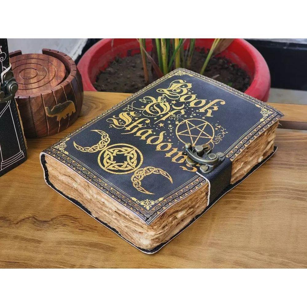 Кожаный блокнот «Книга теней» Кожаный дневник Гримуара Блокнот «Магические заклинания»