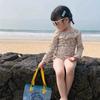 Girls' Swimwear Infant One-piece Swimwear Children's Long-sleeved Ruffled Swimsuit
