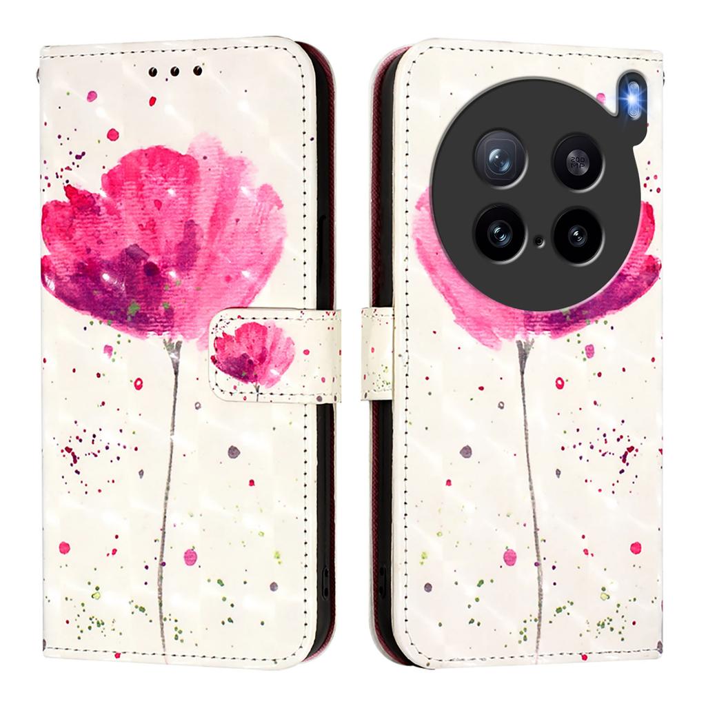 For vivo X200s 5G Leather Case Pattern Printing Wallet Stand Mobile Cover with Strap