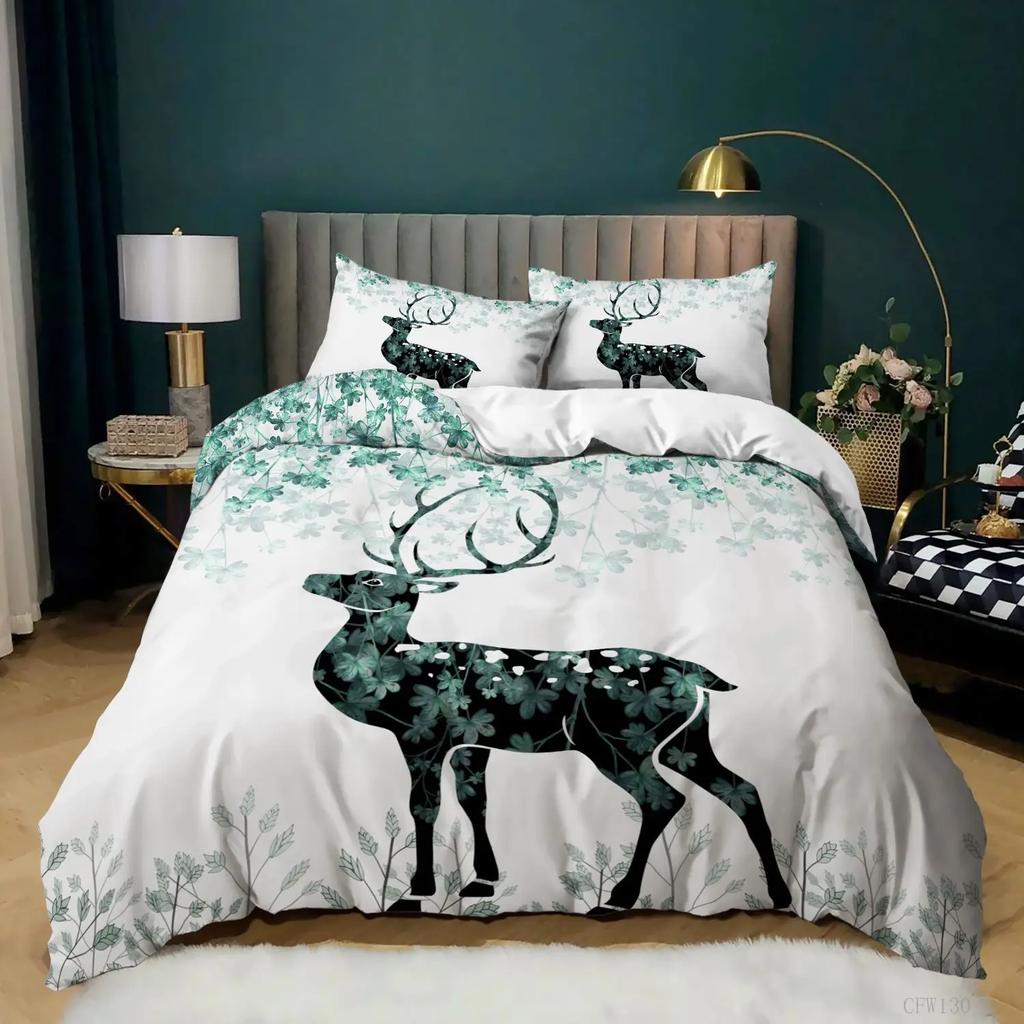 Giraffe Elk 3D Print Girls/boy /teen Quilt Cover Set Cute Animal Deer Bed Duvet Cover Set For Twin Size Winter Comforter Cover