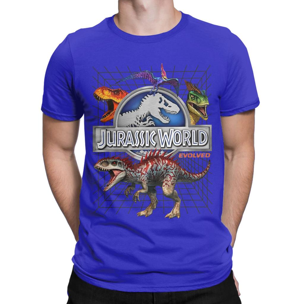 World Evolved 2025 Dino Grid T Rex Graphic TShirt Summer  Fashion T Shirts Mens 100 Cotton ONeck Oversized Tees Tshirt