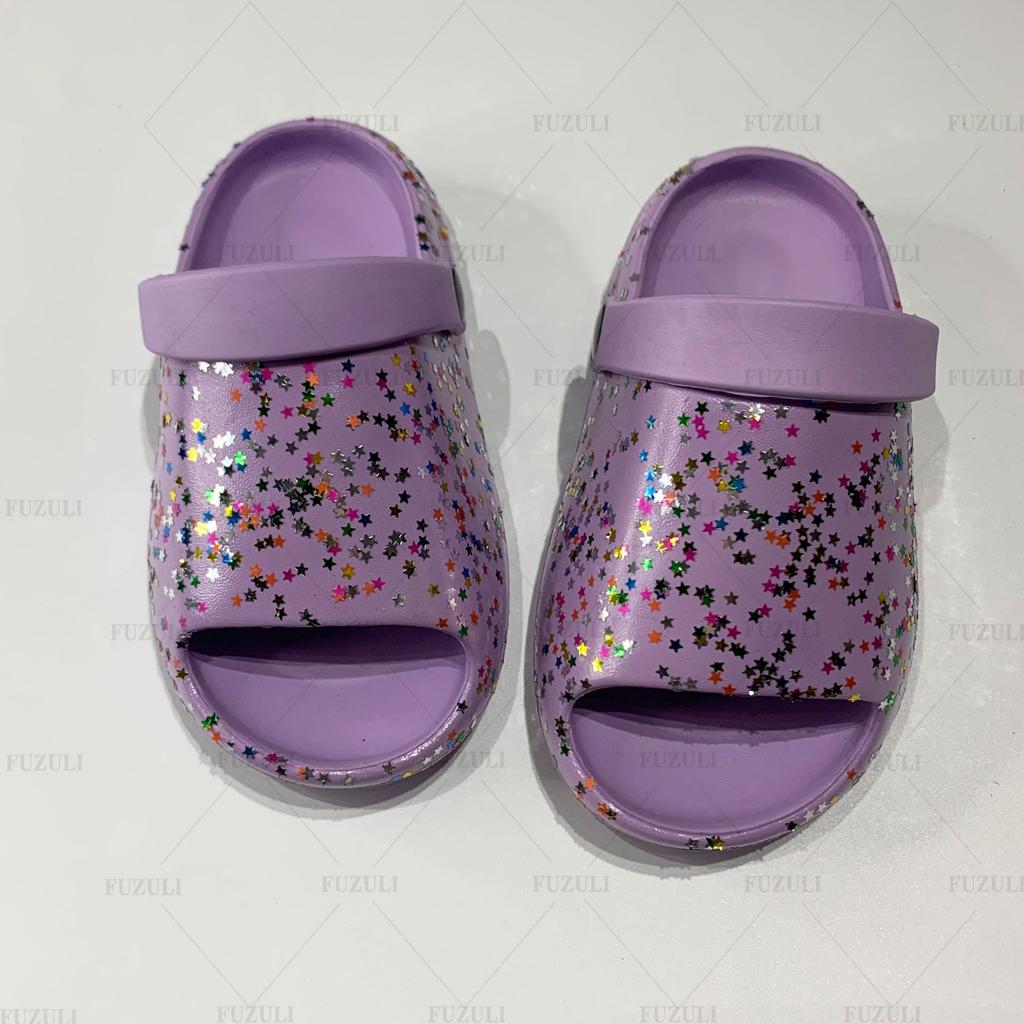 Мягкие тапочки для девочек и детей, тапочки с рыбьим ртом, повседневные классные тапочки, женская летняя новая верхняя одежда, пляжная обувь