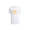 Originals Trefoil Logo Print Sports Crew Neck T-Shirt Men Tops White GN3486