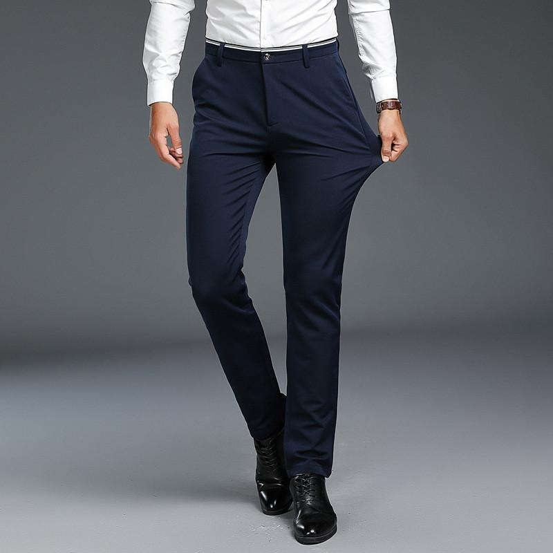 Premium Quality Fashion Young Men's Tight Slim Pants Casual Basic Stretched Trousers