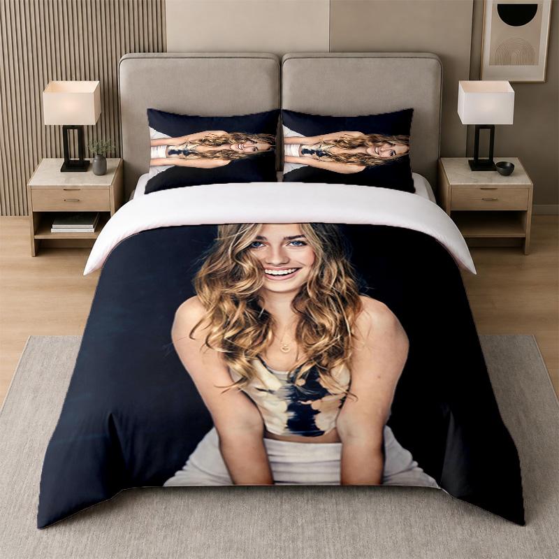 3Pcs Bed Set,Roxy Dekker 1 Duvet Cover and 2 Pillowcases, Printed Bedding Decor For Guest Room