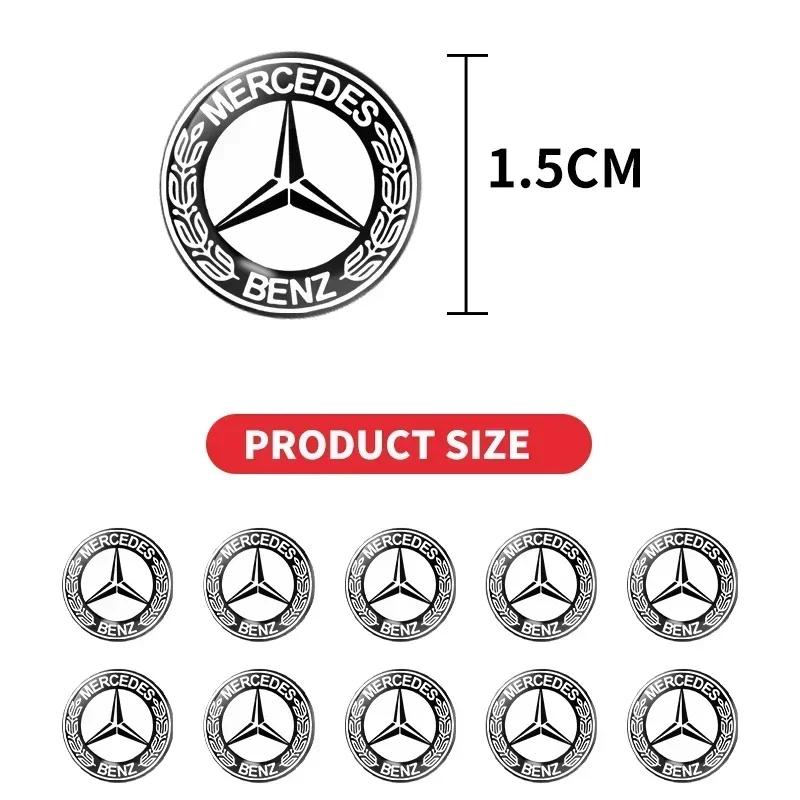 JRQEY1 2/5/10pcs Car Lock Keyhole Stickers Decoration Protection For Mercedes Benz C180 C200 C260 C300 W108 AMG CLA W206 W220 W211