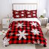 Рождественская серия Трехкомпонентный набор «Снежинка», Пододеяльник, Постельное белье