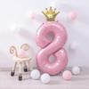 40 Inch Birthday Number Ballons Princess Birthday Pink Crown Balloons New Jumbo Number Balloon