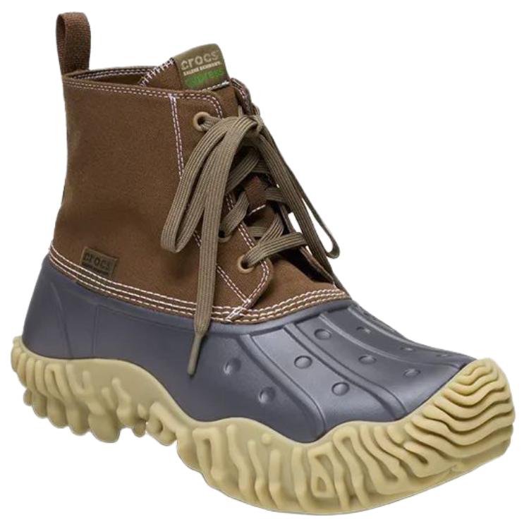 Salehe Bembury x Crocs Ботинки на щиколотку Polle Fingerprint Cypress Canvas Унисекс Коричневые 210506-9I6
