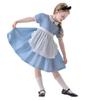 Halloween Costume Girls Blue Alice Princess Dress Maid Outfit Kids Party 120-150