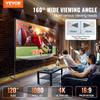 Projector Screen with Stand, 120 inch 16:9 4K 1080 HD Outdoor Movie Screen with Stand, Wrinkle-Free Projection Screen with Bar Feet and Carry Bag, for