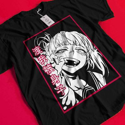 Футболка Химико Тога «Моя геройская академия» в стиле аниме MHA Deku Dabi Manga Boku No Hero Футболка BB156