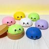 12Pcs Bubble Blowing Steamed Bun Cartoon Dumpling Sensory Toy with Steamer Pinch Fidget Toy Stress Relief