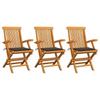 Day and Night - Day and Night Garden Chairs 3 Units Teak Wood with Taupe Gray Cushions
