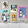 Cute Penguin Couple Poster Art Prints Scandinavian Hugging Penguins Family Wall Canavs Painting Nordic Kids Room Home Decor