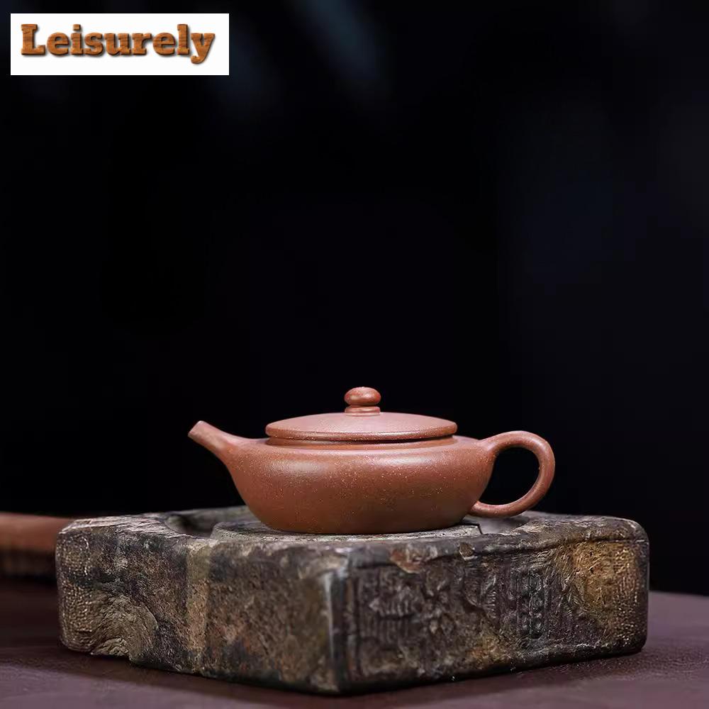 120ML Vintage Yixing Purple Clay Teapots Handmade Bian Chen Pot Raw Ore Section Mud Tea Maker Kettle Zisha Tea Set Tea Services