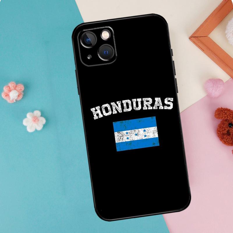 Honduran Flag Phone Case For iPhone 16 15 14 13 12 11 Pro Max Plus Mini XR 16e Funda Silicone Back Cover