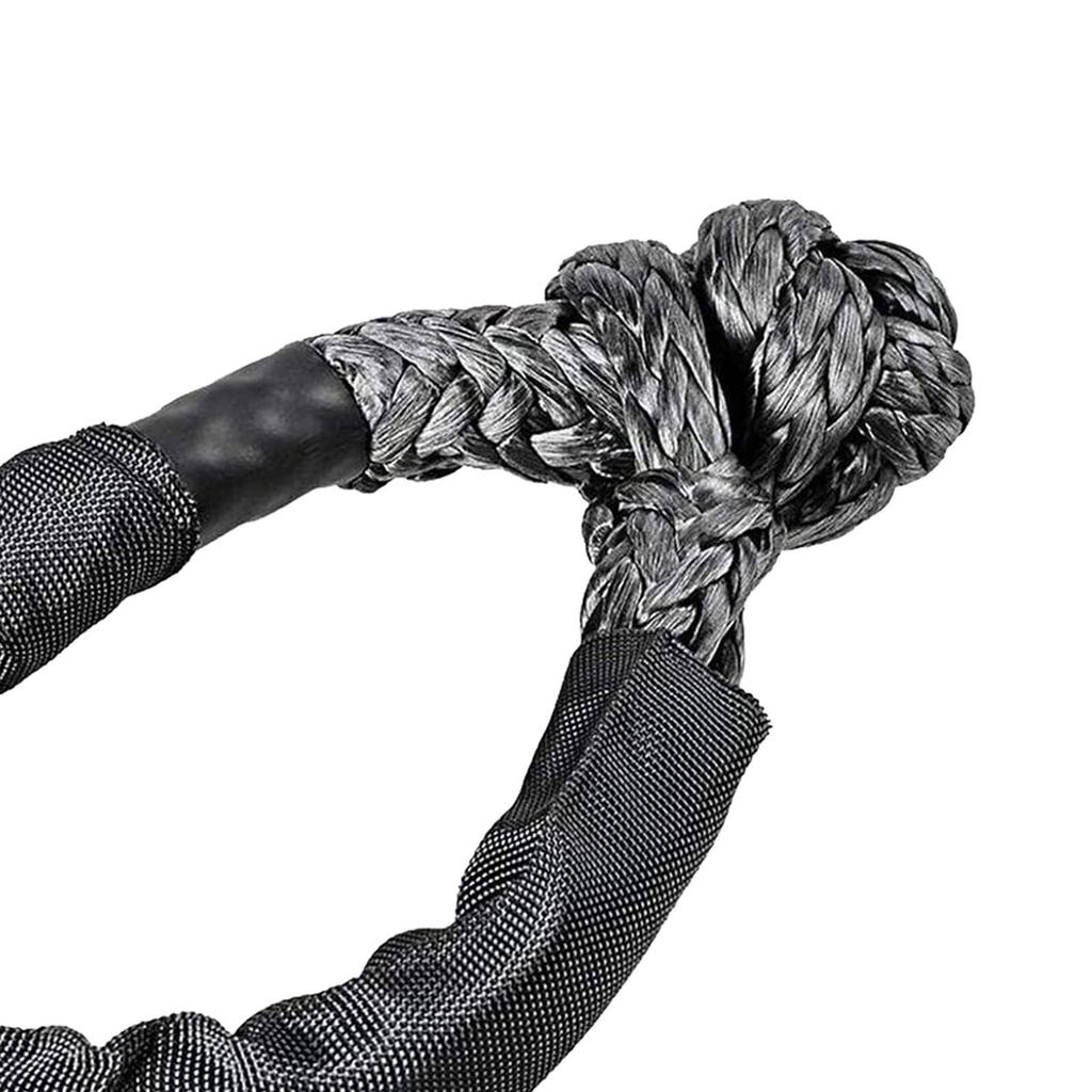 Car Tow Rope Shackle w/Winch Snatch Recovery Ring, Synthetic