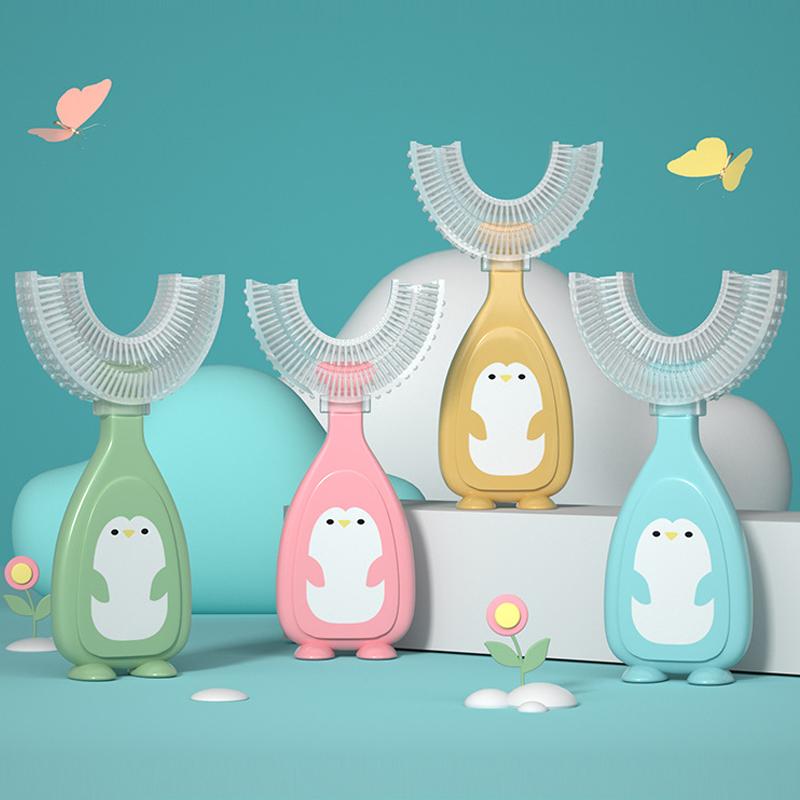 Детская зубная щетка U-образной формы, мягкие силиконовые прорезыватели для зубов, щетка для новорожденных, детские зубы, уход за полостью рта, чистка, здоровье