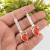 Carnelian 925 Solid Sterling Silver Earrings, Handmade Gemstone Earrings Jewelry, Gifts For Wife Brand New Earrings For Wedding Gift