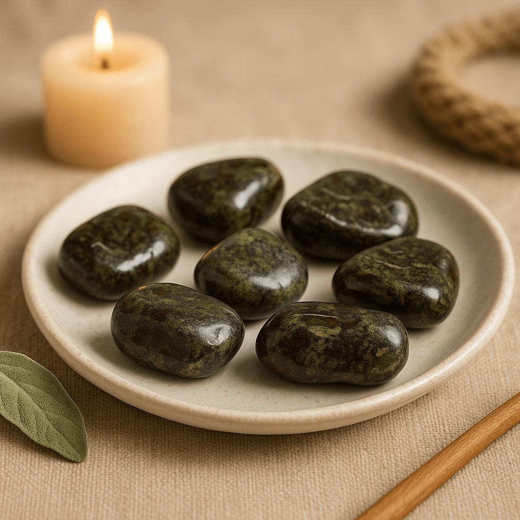 Dragon Stone Tumbled Stones Large African 6 Pieces