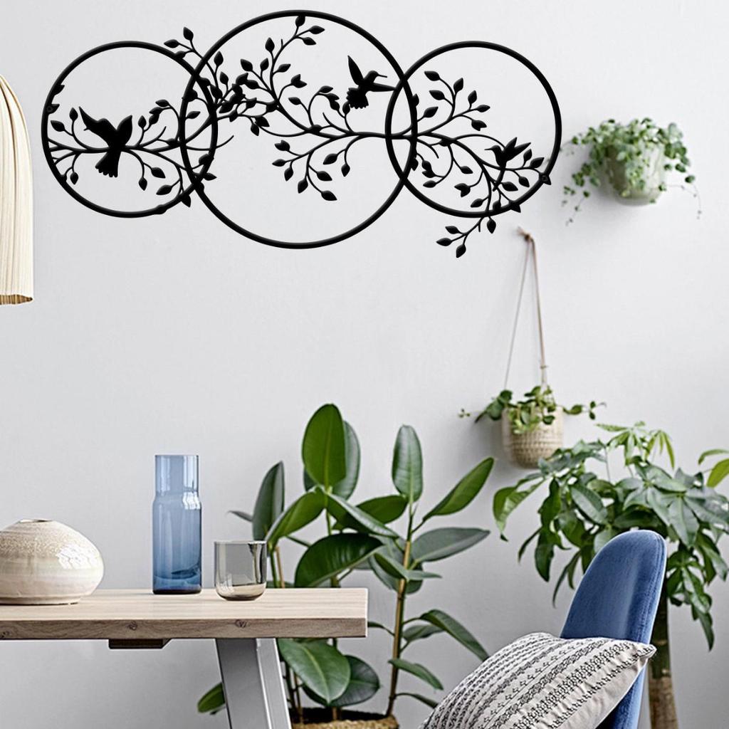 Маленькая птичка на ветке Железное настенное искусство для спальни и кухни