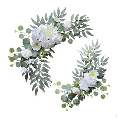 2 шт. Искусственные цветы для свадебной арки, Приветственная табличка, Цветочные украшения, Декоративный деревенский фон для