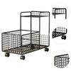 Under Desk Utility Cart Mobile Shelf, Storage Basket, Mobile Rolling Cart for Dorm