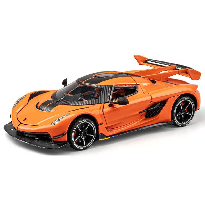 1/24 Koenigsegg Jesko Supercar литая игрушечная модель автомобиля со звуком и светом инерционный механизм детская игрушка коллекционная вещь подарок на день рождения