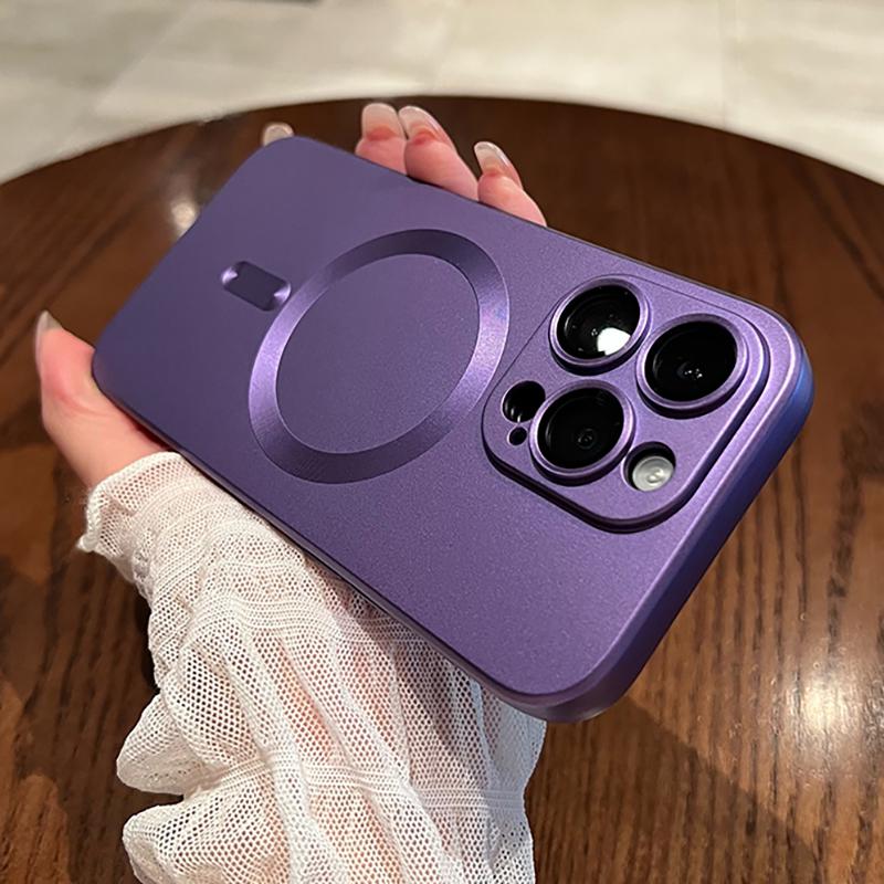 Матовый защитный чехол для камеры для Iphone 14 13 12 11 Pro Max X Xr Xs Max Plus, магнитный чехол для беспроводной зарядки