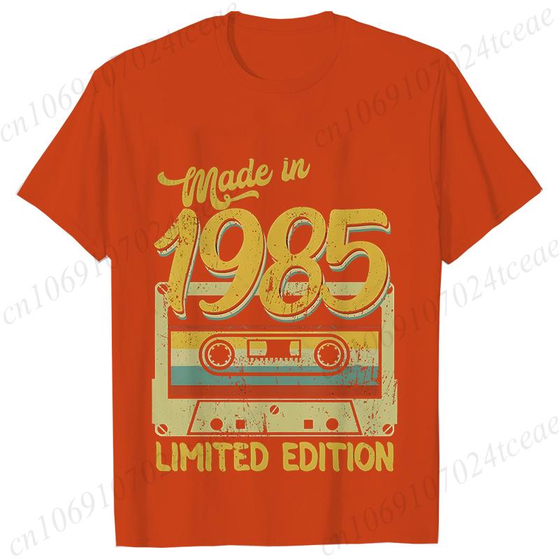 Fashion Birthday Gift for Unisex T-shirt Vintage Made in 1985 40th Birthday 40 Years Old Tops Summer Streetwear Short Sleeve Tees