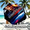 Custom Name Personalized Knight Rider Print Umbrella, Auto Open Close, 8‑Rib Sturdy Frame, Commute Camping Hiking Use, Birthday Gift