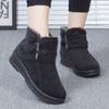 Модные женские зимние сапоги 2025 года, новые нескользящие теплые ботинки, повседневные плюшевые ботинки на платформе, женские высокие нескользящие хлопковые туфли