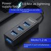 USB 3.0 Hub Splitter: 4-Port Adapter for Notebooks & Desktops
