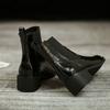 Женские ботильоны с острым носком, элегантные ботильоны на среднем каблуке, эластичная обувь, черные короткие туфли для женщин, Y2k, высокое качество