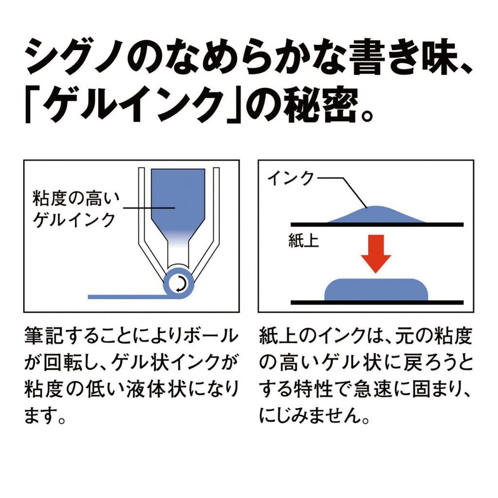 Шариковая ручка Mitsubishi Pencil Gel Uniball Signo Ultra Fine Blue Black 10 шт. Hako 0.28 UM15128.64