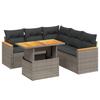 VidaXL Salon de Jardin avec Coussins 6 pcs, Canapés de Terrasse, Ensemble de Meubles de Patio, Mobilier d'Extérieur, Gris 3273076