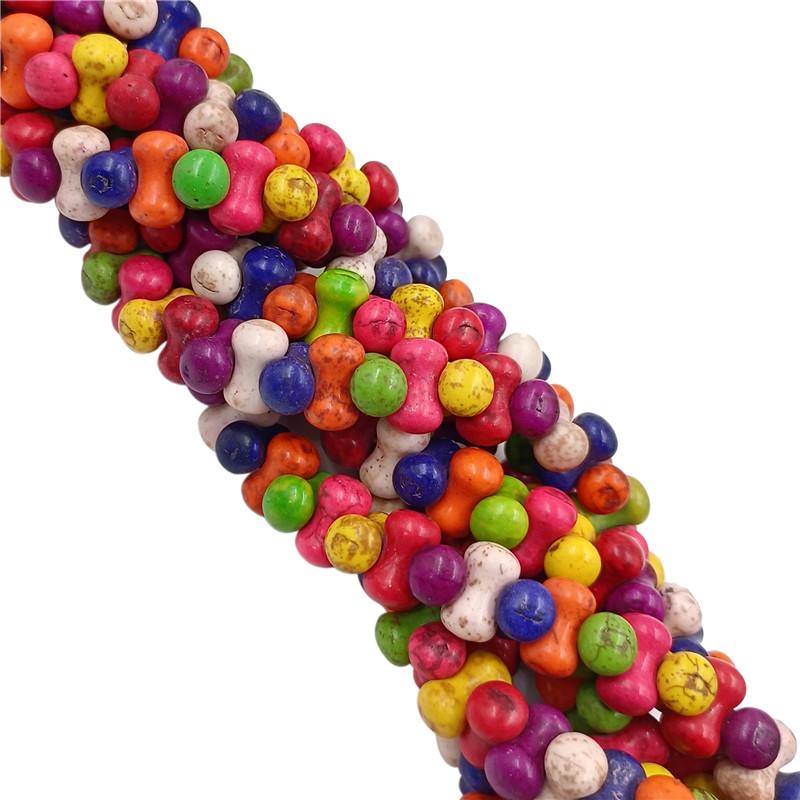 Череп Крест Цветок Плоские Бусины Луна Искусственные Бирюзовые Бусины-Проставки DIY Браслет Ожерелье Аксессуары