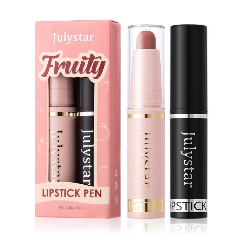 Фруктовый аромат увлажняющий блеск для губ Beauty Gloss Lipstick Стойкая водостойкая матовая помада Top Two